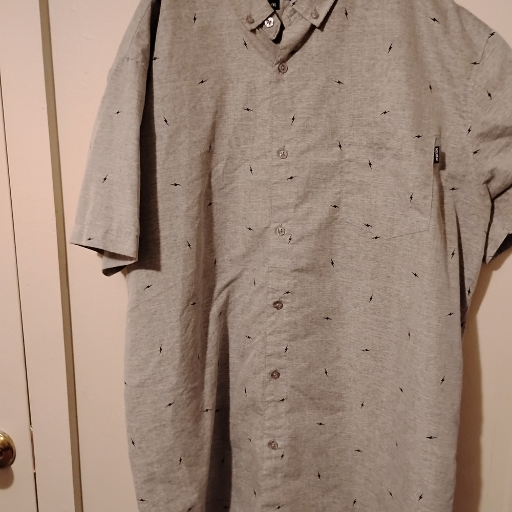 Men's Casual Gray Button Down Shirt
